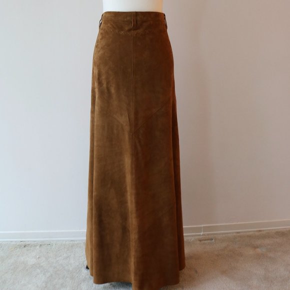Winter Suede Maxi Skirt - Picture 3 of 11
